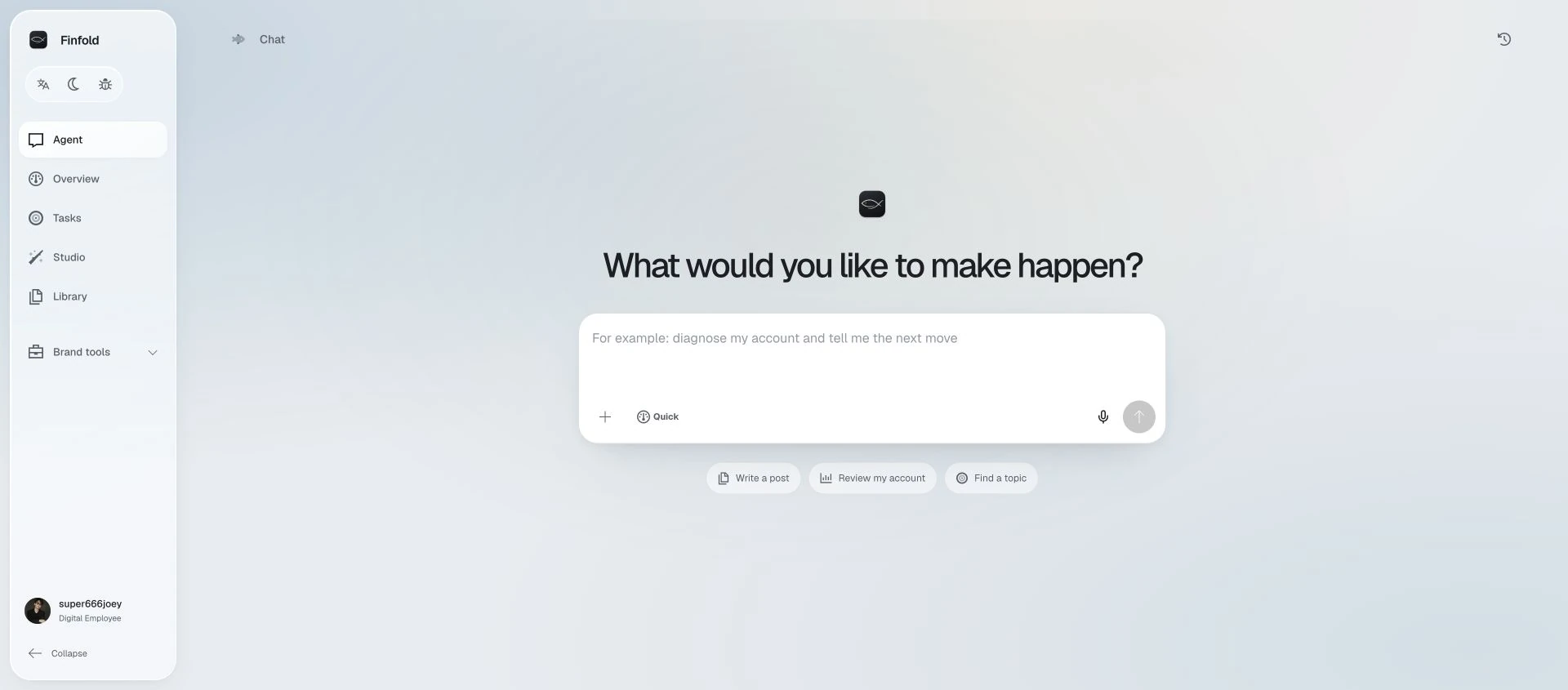 Finfold Agent · light theme