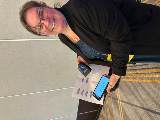 Original product research photograph showing scanning and mobile use