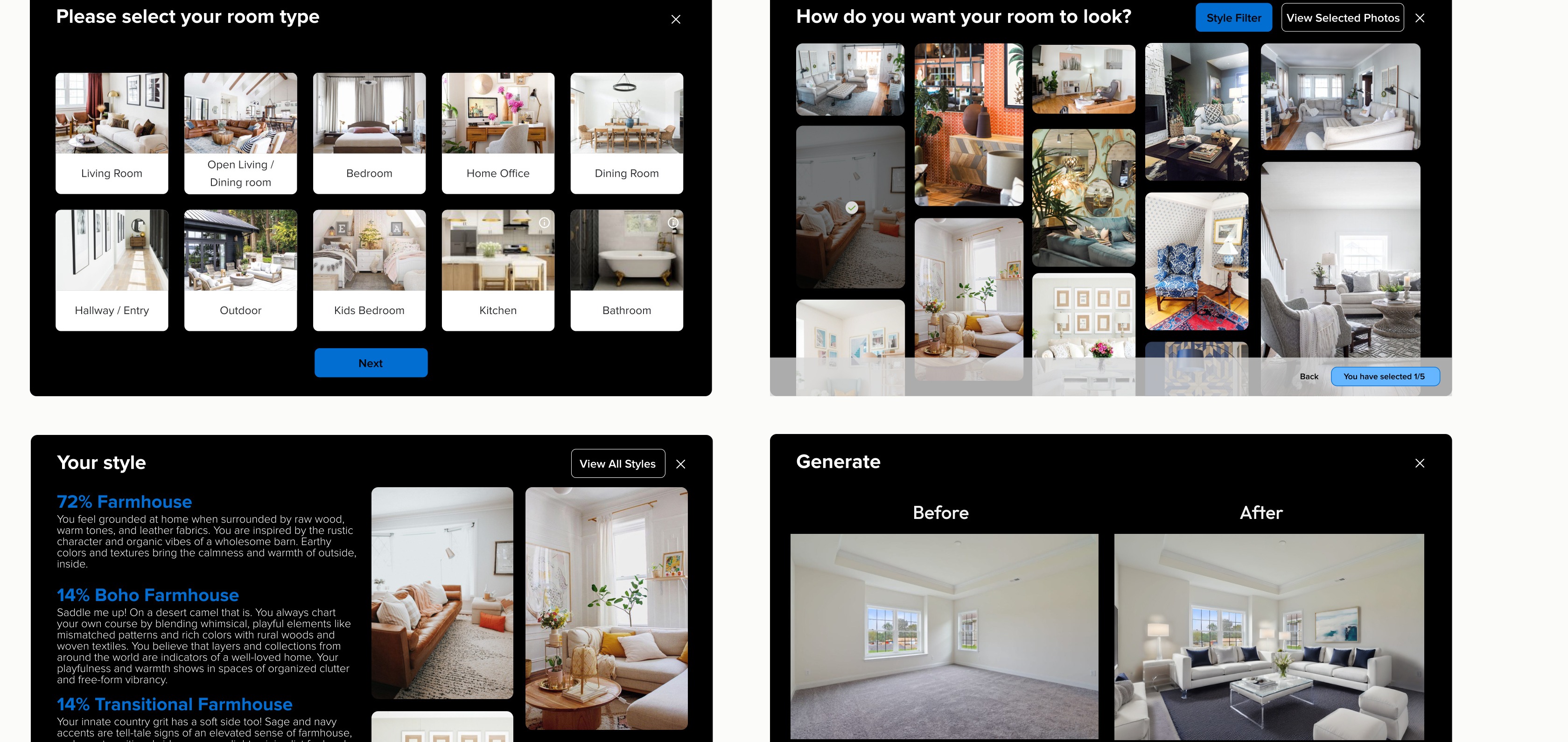 Room Type Selection & Generation