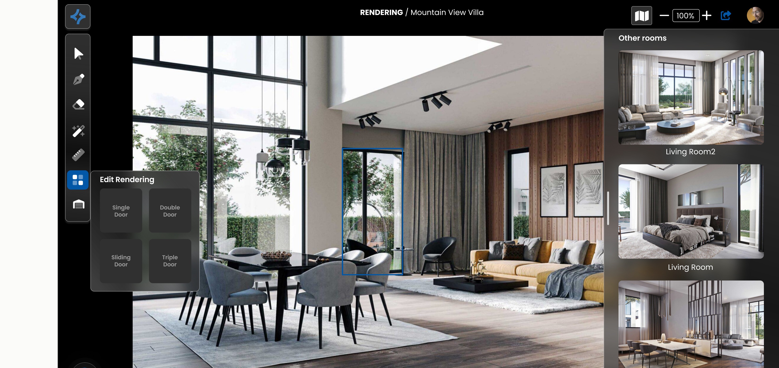 Multi-room Rendering